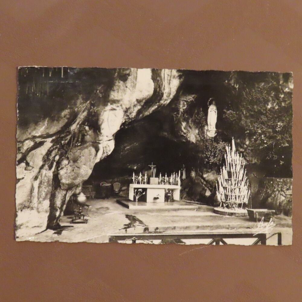 1963 Lourdes La Grotte Miraculeuse The Miraculous Grotto France Postcard